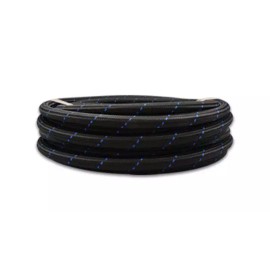 Vibrant 11986B -6 AN Two-Tone Black/Blue Nylon Braided Flex Hose (5 foot roll)