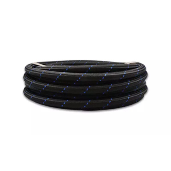 Vibrant 11986B -6 AN Two-Tone Black/Blue Nylon Braided Flex Hose