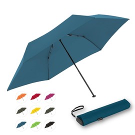 Doppler Pocket Umbrella Zero, 99 Flat I Ultra Light Umbrella I Small Umbrella I Mini Umbrella I Easy to Open I Flat & Compact I Pocket Umbrella Windproof, kristallblau