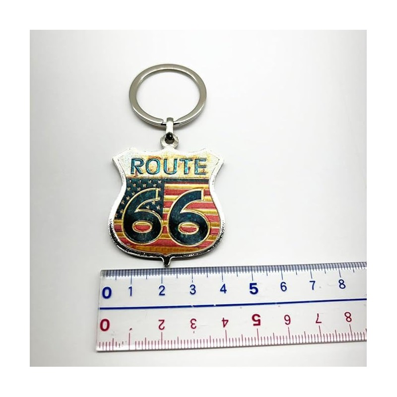 [49ers] Route 66 ROUTE66 Metal Key Ring, American Souvenir, American