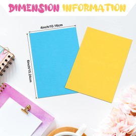 Fainne 300 Pcs Blank Index Cards 180 Gsm Thick Card Stock Assorted Color Neon Blank Flash Cards Colorful Study Notecards for Organizing(Vivid Colors,4 x 6 Inch)