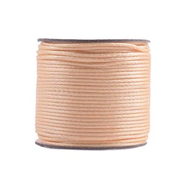 KONMAY - Cordón de nailon de 50 yardas de 2.0 mm con ribete de seda satinada para anudar chino, Kumihimo, abalorio, macramé, joyería, color beige