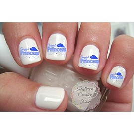 Cowgirl Princess Blue Nail Art Decals