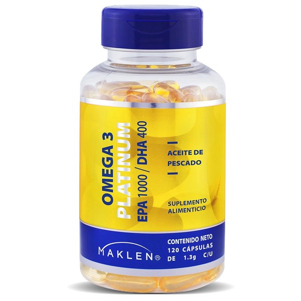 Maklen Omega 3 Platinum - EPA1,000 mg y DHA 400