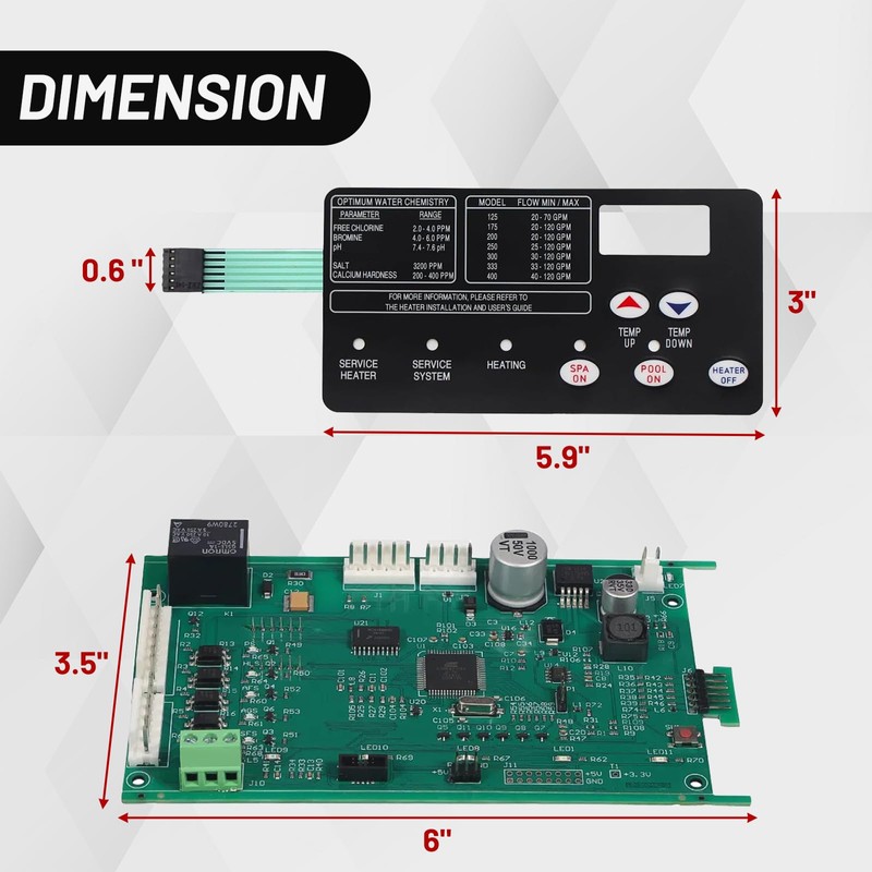 42002-0007S Pool Heater Control Board Kit Compatible with Pentair MasterTemp