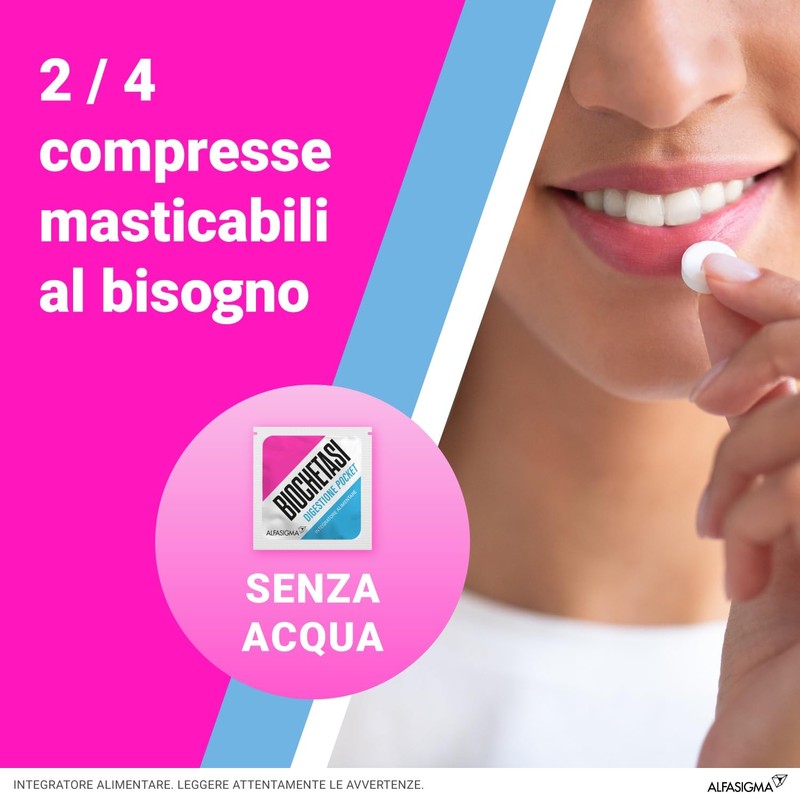 BIOCHETASI Digestione Pocket, per Aiutare la Digestione anche Fuori Casa,
