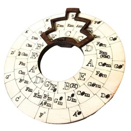 GXGM Wooden Melody Tool, Round Wooden Wheel and Music Learning Tool for Songwriters, Teachers and Musicians