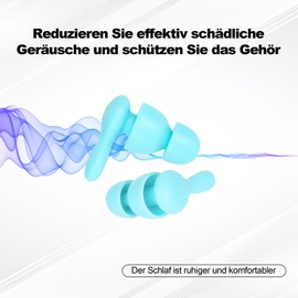 Ear Plugs for Sleeping, Earplugs Aeroplane Anti-Noise Ear Plugs for Concentration, Swimming, Meditating, Travel, Work, Sleeping + Sleeping Eye Mask (Green, 2 Pairs+Sleep Mask)