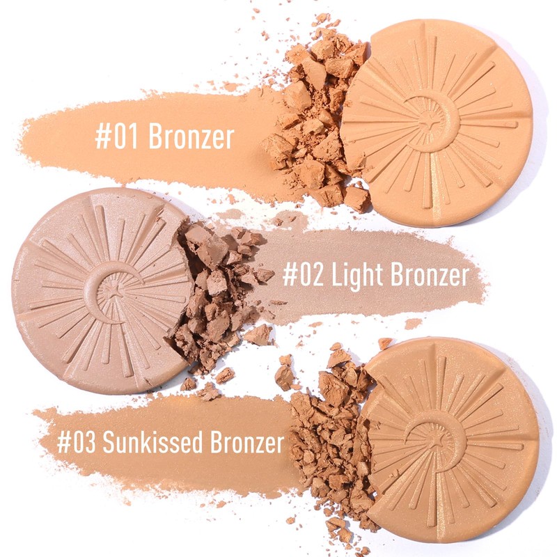 UCANBE Glow Bronzer, Long-Lasting Baked Shimmer Bronzing Powder - 02