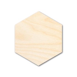 Unfinished Wood Hexagon Shape - Craft - up to 24" DIY 16" / 1/8"