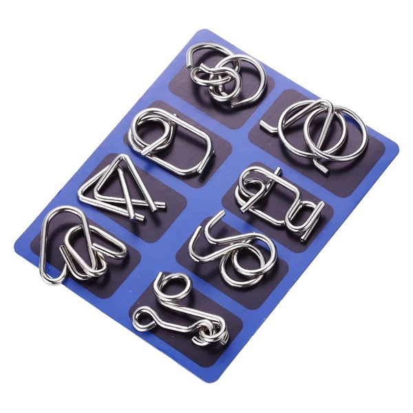 JasCherry 8-Piece Metal Puzzle Detangling Puzzles Puzzle Puzzle Puzzle Set