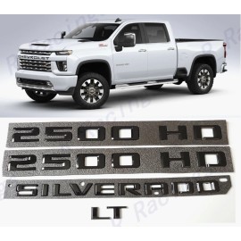 GM Auto Gloss Black Doors 2500HD Tailgate Silverado LT Emblems 2019-2023 Silverado 2500