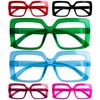 BLUELESS Huge Reading Glasses for Women Metalless Screwless Spring Hinges