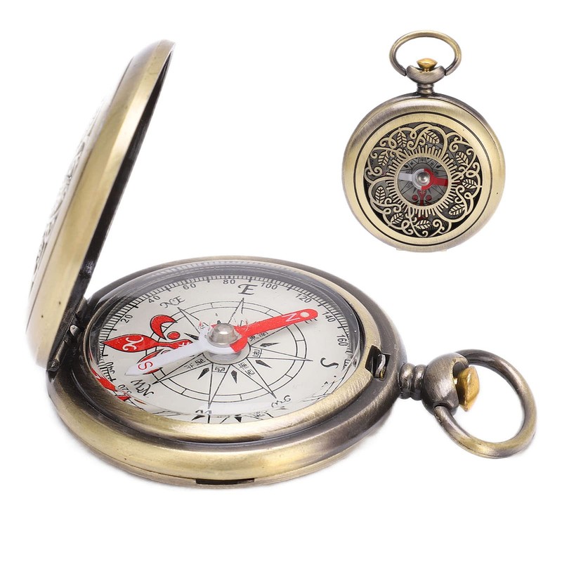 KooingTech Pocket Compass, Compass Navigation, Hiking Compass, Golden Compass, Waterproof