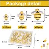 HADDIY Tiny Craft Bees,50 Pcs Small Plastic Resin Bumble Bee
