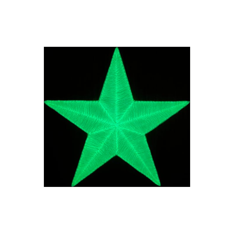 Glow in The Dark Star - Embroidered Iron On Patch