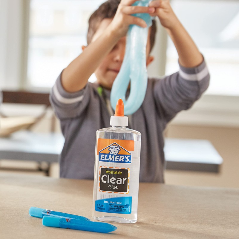 Elmer's Liquid School Glue, Clear, Washable, 9 Ounces, 1 Count