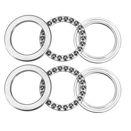 sourcing map 2 Pieces 51110 Axial Ball Bearings 50 mm x 70 mm x 14 mm Chrome Steel ABEC3 Single Row Roller