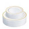 SETUP 60-Piece Gold Trim Plastic Dinnerware Set – 30 10.25"