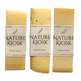 Fondue Cheese Set, Assorted Cheese, 3 Types (Raclette, Emmenthal, 12 Months Aged, Gruyere) Freshly Cut, Artisan Freshly Cut Cheese Assorted (RACLETTE, EMMENTAL 12M, GRUYERE) Nature Kiosk