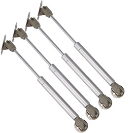 Carkio Gas Strut 4Pcs 100N/22.5lb Gas Spring Strut Support Cabinet Door 8 Inch Safety Life Silver Cabinet Door Gas Stay Hinge for Lift Opening Cabinet Door, Soft Gas Shock