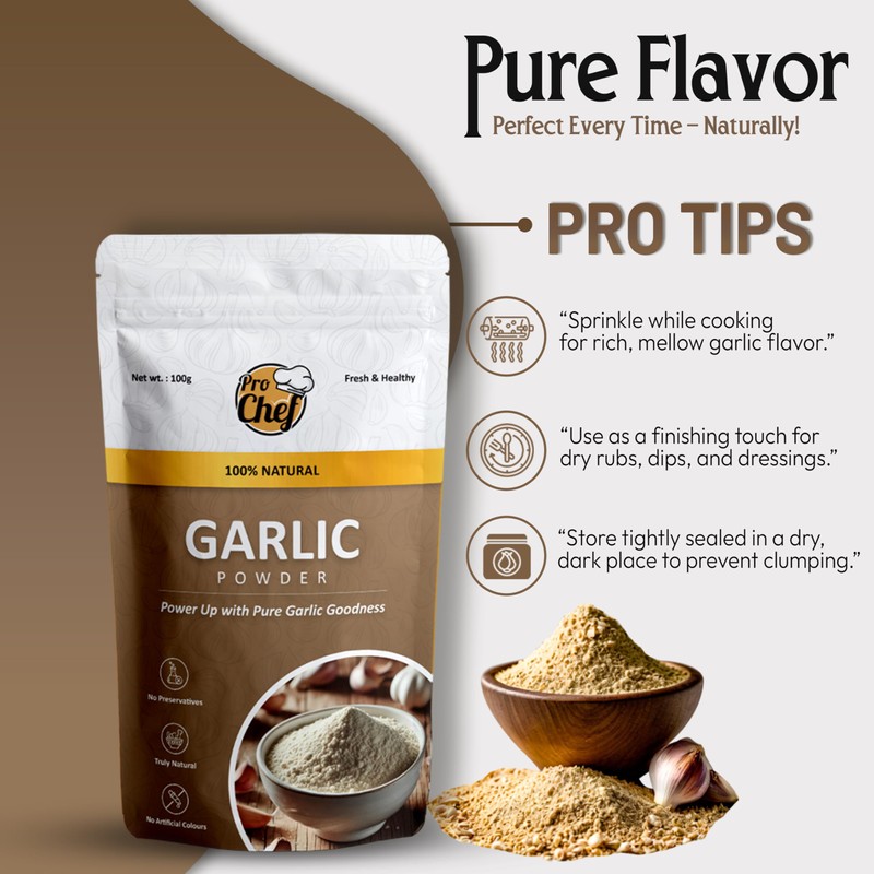 ProChef Pure Garlic Powder | Ideal for Cooking, Seasoning &