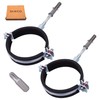 SKIR'CO Black Rubber Coated Pipe Clamps for 75-80mm Pipe Wall