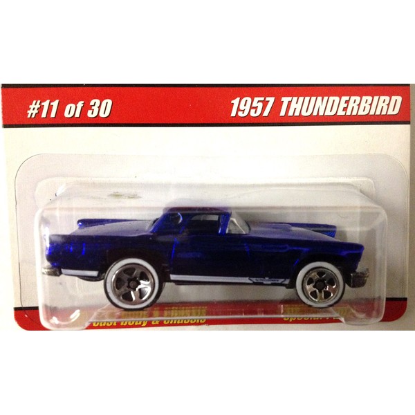 1957 THUNDERBIRD / BLUE / HOT WHEELS CLASSICS Series 2 / #11 OF 30 / 1:64 Scale Die-Cast Collectible / 2005