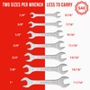 WORKPRO SAE Super-Thin Open End Wrench Roll-up Set, 7PCS, 1/4"