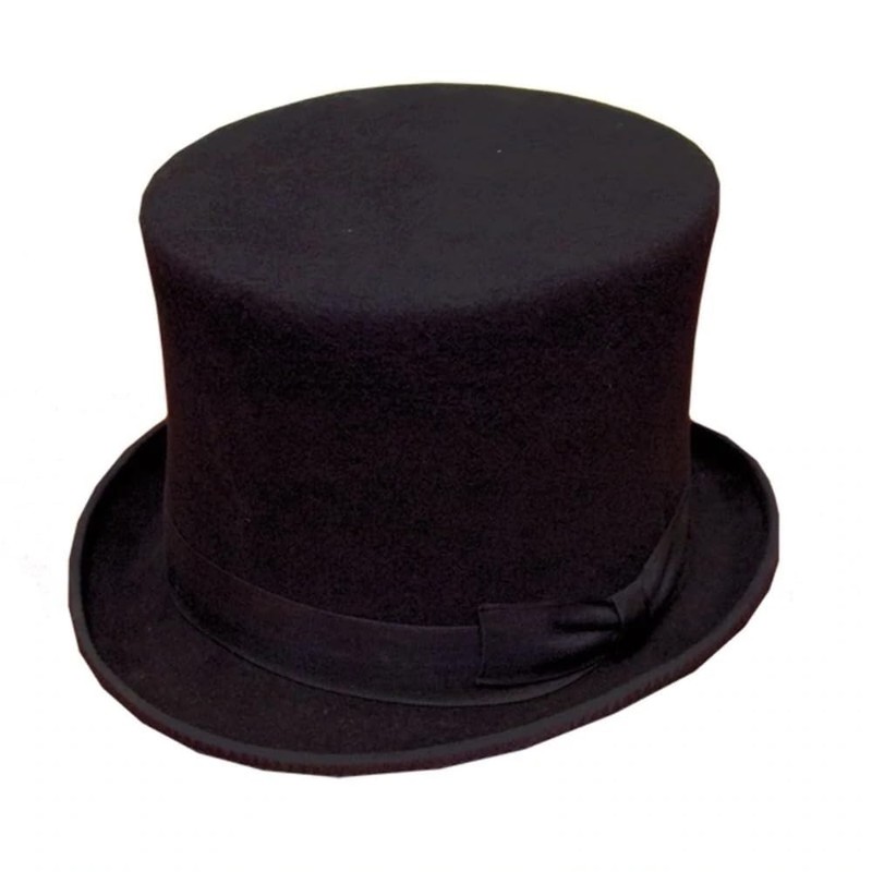 ANTHONY GRAHAM WOOL FELT TOP HAT (58CM MEDIUM 7 1/8")