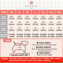 KYEESE Dog Sweater Pullover Small Dog Sweater with Leash Hole Warm Dog Sweater for Small Dog Stretchy Dog Coats Comfy Dog Clothes with Reflective Yarn, Brown, XS