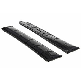 Ewatchparts 24mm Leather Watch Band Strap Compatible With 24/18mm Men's Montblanc Clasp Black
