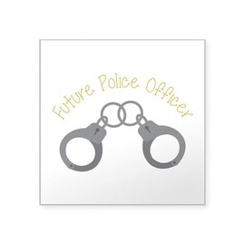 CafePress Future Police Officer Sticker Square Bumper Sticker Car Decal