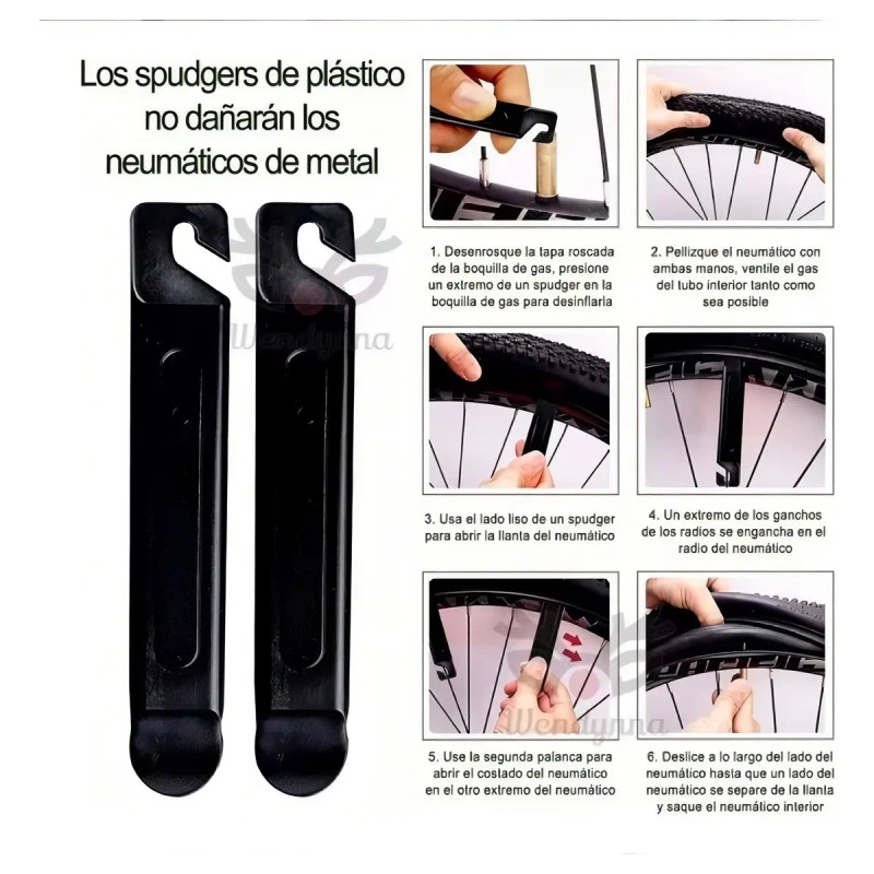Kit Parches Vulcanizados Bicicleta Piezas Pegamento Wendynna