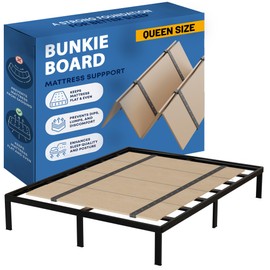 Greaton, Foldable Box Spring, Bunkie Slats to Minimize Height, Good for DayBed, TrundleBed, Bunkbed & Platform Frame, Easy Set Up, Bed Board for Under Mattress Support, 66 x 52, Beige