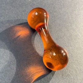 AroundSquare Knucklebone Acrylic Ice Bones - Skill Toy - Begleri (Orange)