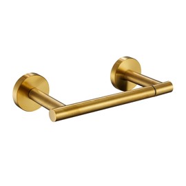 Brushed Gold Wall-Mounted Toilet Paper Holder, Gold Swivel Toilet Paper Roll Holder for Bathroom and Kitchen