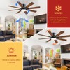 Mpayel Ceiling Fans with Lights, 52 Inch Low Profile Flush