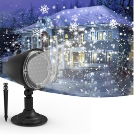 Christmas Snowfall Projector Lights,FLEVO Outdoor LED Projector Light,IP65 Waterproof Snowfall Lights,Christmas Decorations Lighting for Indoor Xmas Holiday Party Wedding Garden Patio
