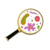 Pinsanity Microbes In Magnifying Glass Enamel Lapel Pin