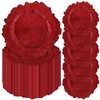 50Pcs Red Charger Plates Round 13inch, Reef Plate Chargers for