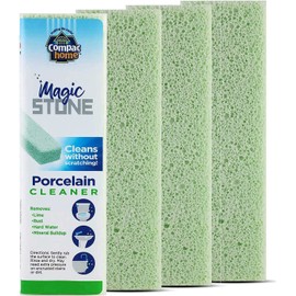Compac Home Magic-Stone Porcelain Cleaning Stick - Toilet Bowl Cleaner, Handy Toilet Cleaner Easily Scrubs/Removes Stubborn Lime Stains From Porcelain or Bathroom Fixtures, 4 Count