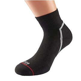 1000 Mile Unisex - (6-8) MILE ACTIV QUARTER SOCK BLACK 1477B LM 6 8 LADIES, Black, M EU