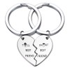 Tall and Short Best Friend Keychains Set Friendship Jewelry BFF