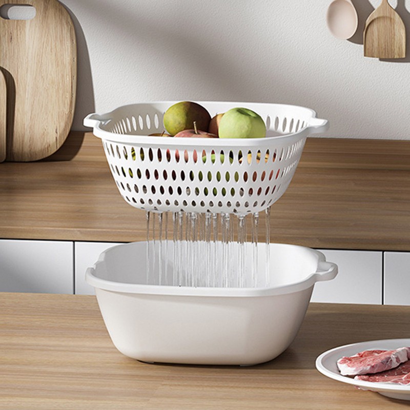 Household Defrosting Box Large Capacity Double Layer Drain Timing USB