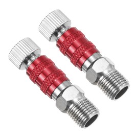 PATIKIL 1/8 Air Brush Connector Adapters, 2pcs Air Brush Quick Connect Air Brush Quick Release Disconnect for Air Brush Hose, Red