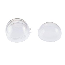 Chef Exitoso Bola Esfera de acrílico plástico Transparente para Rellenar. Bola de Adorno, decoración, manualidad, árbol, Navidad, Jardin. 12pz (100mm)