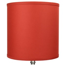 FenchelShades.com 12" Top Diameter x 12" Bottom Diameter 12" Height Cylinder Drum Lampshade USA Made (Paprika)