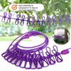Portable Clothesline with 12 Clips - Extends 12ft, Heavy Duty