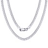 ChainsPro 925 Silver Cuban Link Necklace Womens Men's Silver Chain